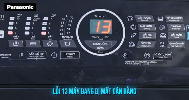 Máy giặt Panasonic lỗi U13 không vắt
