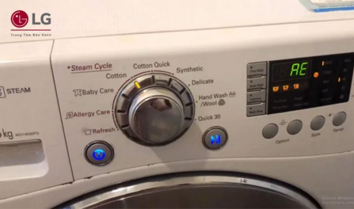 Máy giặt LG báo lỗi AE