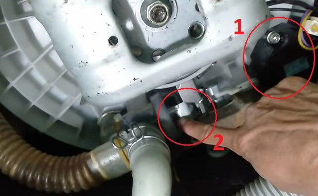 Các vị trí cần kiểm tra khi van xả nước máy giặt bị hỏng