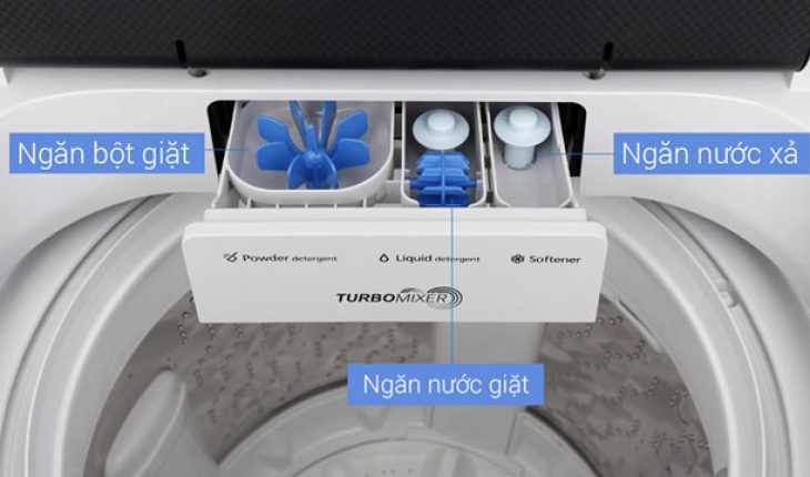 Đọc kỹ hướng dẫn sử dụng để biết khay nào đựng bột giặt