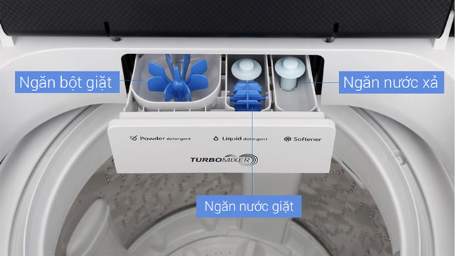 Đọc kỹ hướng dẫn sử dụng để biết khay nào đựng bột giặt