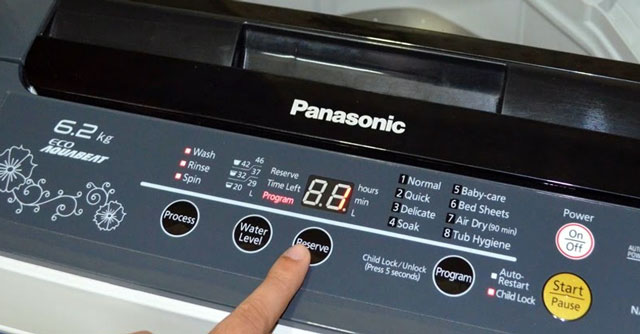 Chắc chắn mình đã chọn đúng chế độ xả trên máy giặt Panasonic