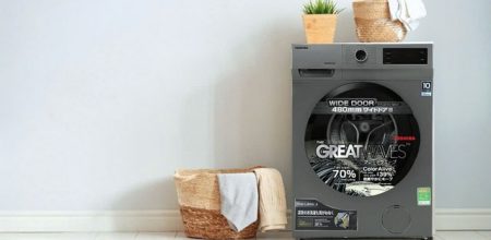 Máy giặt Toshiba cửa trước ngày càng phổ biến trong gia đình Việt Nam