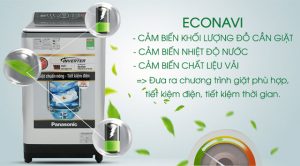 Công nghệ Econavi giúp máy giặt Panasonic cửa trên tự lựa chọn chế độ giặt thông minh