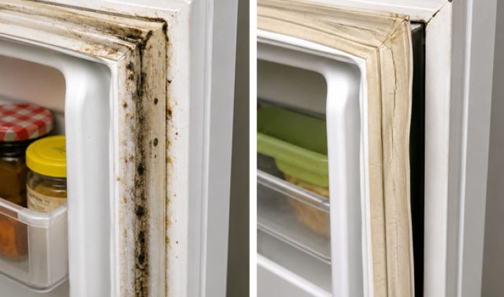 Gioăng tủ lạnh bị hở, mốc